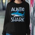 Auntie SharkFamily Matching Aunt Jawsome Women Sweatshirt Unique Gifts