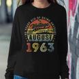 Awesome Since August 1963 Vintage Gift Men 60Th Birthday Women Crewneck Graphic Sweatshirt Funny Gifts