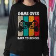Back To School Funny Game Over Teacher Student Video Game Women Crewneck Graphic Sweatshirt Personalized Gifts