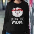 Bichon Frise Dog Owner Mama Funny Bichon Frise Mom Women Crewneck Graphic Sweatshirt Funny Gifts