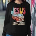Boho Jesus-Revolution Christian Faith Based Jesus Costume Faith Women Sweatshirt Unique Gifts