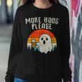 More Boos Please Ghost Beer Retro Halloween Drinking Women Sweatshirt Funny Gifts