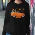 Boston Terrier Pumpkin Truck Fall Thanksgiving Halloween Fall Thanksgiving Women Sweatshirt Unique Gifts