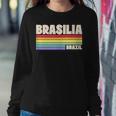 Brasilia Brazil Rainbow Gay Pride Merch Retro 70S 80S Queer Women Sweatshirt Unique Gifts