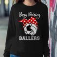 Busy Raising Ballers Soccer Volleyball Mom Women Sweatshirt Unique Gifts