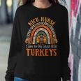 I Care For The Cutest Turkeys Thanksgiving Nicu Nurse Women Sweatshirt Funny Gifts