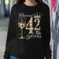 Cheers To 42 Years Old Happy 42Th Birthday Queen Drink Wine Women Sweatshirt Unique Gifts