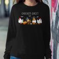 Chicken Sheet Halloween Ghost Chickens Farm Animal Lover Women Sweatshirt Funny Gifts