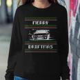 Christmas Ugly Sweater Pun Merry Driftmas Car Drift Racer Women Sweatshirt Funny Gifts