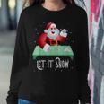 Cocaine Snorting Santa Christmas Sweater Women Sweatshirt Unique Gifts