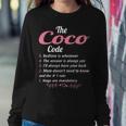 Coco Grandma Gift The Coco Code Women Crewneck Graphic Sweatshirt Funny Gifts