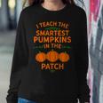 Cute Halloween Lover Pumpkin Teacher Educator Autumn Fall Pumpkin Teacher Women Sweatshirt Unique Gifts