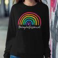 Cute Rainbow Paraprofessional Teacher Back To School Women Sweatshirt Funny Gifts