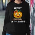 Cutest Pumpkin In The Patch Baby Girl Halloween Fall Women Sweatshirt Unique Gifts