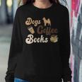 Dogs Books And Coffee For Coffee Lovers Sweatshirt Unique Gifts