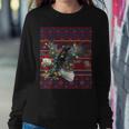 Eagle Christmas Lights Ugly Sweater Goat Lover Women Sweatshirt Funny Gifts