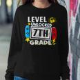 First Day Of 7Th Grade Level Unlocked Game Back To School Women Sweatshirt Unique Gifts