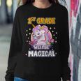 First Grade Will Be Magical Cute Unicorn Rock 1St Grade Girl Women Sweatshirt Unique Gifts