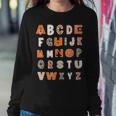 Halloween Alphabet Teaching Abcs Learning Teacher Women Sweatshirt Unique Gifts