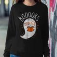 Halloween Cute Ghost Book Reading School Teacher Women Sweatshirt Unique Gifts