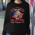 Funny Independence Day 4Th Of July Usa Flag Women Crewneck Graphic Sweatshirt Funny Gifts