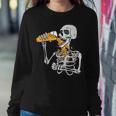 Skeleton Loves Drinking Beer Oktoberfest Halloween Women Sweatshirt Unique Gifts