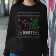 Ugly Sweater Christmas Cat Lover Santa Hat Women Sweatshirt Funny Gifts