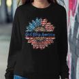 God Bless America Patriotic 4Th Of July Sunflower Usa Flag Women Sweatshirt Unique Gifts