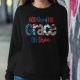 God Shed His Grace On Thee 4Th Of July Groovy Patriotic Patriotic Women Sweatshirt Unique Gifts