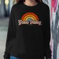 Grass Valley California Ca Vintage Rainbow Retro 70S Women Sweatshirt Unique Gifts