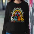 Groovy Cute Early Childhood Special Education Sped Ecse Crew Women Sweatshirt Unique Gifts