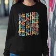 Groovy Be Kind Hand Sign Asl Communicate Sped Language Spell Women Sweatshirt Unique Gifts