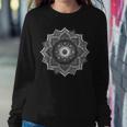 Handpan Hang Drum Mandala Black Grey White Women Sweatshirt Unique Gifts