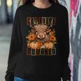 Hay There Pumkin Highland Cow Fall Autumn Thanksgiving Women Sweatshirt Unique Gifts