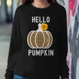 Hello Pumpkin Sunflower Halloween Fall Thanksgiving Fall Thanksgiving Women Sweatshirt Unique Gifts