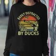 Hunting- Easily Distracted Ducks Hunter Dad Women Sweatshirt Unique Gifts