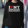I Love My Cougar Girlfriend I Heart My Cougar Girlfriend Gf Women Crewneck Graphic Sweatshirt Unique Gifts