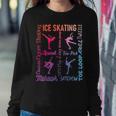 Ice Skating - Typography Girl Figure Skater Ice Skates Women Crewneck Graphic Sweatshirt Funny Gifts