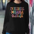 I'm Bilingual I Haha And Jaja Spanish Teacher Maestra Latina Women Sweatshirt Funny Gifts