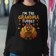 I'm The Grandma Turkey Thanksgiving Family 2023 Autumn Fall Women Sweatshirt Personalized Gifts