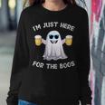 I'm Just Here For The Boos Ghost Halloween Beer Lover Women Sweatshirt Unique Gifts