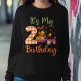 It's My 2Nd Birthday 2 Year Old Pumpkin Fall Farm Truck Women Sweatshirt Unique Gifts