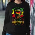 Junenth Celebrating 1865 Awesome Messy Bun Black Women Women Crewneck Graphic Sweatshirt Funny Gifts