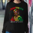 Junenth Women Celebrating Black Freedom 1865 African Girl Women Crewneck Graphic Sweatshirt Funny Gifts