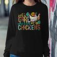 Just A Girl Who Loves Chickens Farm Lover Cute Chicken Buffs Women Sweatshirt Unique Gifts
