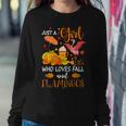 Just A Girl Who Loves Fall And Flamingo Halloween Flamingo Flamingo Halloween Women Sweatshirt Unique Gifts