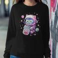 Kawaii Cat Bubble Boba Tea In Space Astronaut Anime Girls Women Sweatshirt Funny Gifts