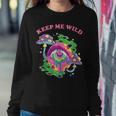 Keep Me Wild Trippy Mushroom Celestial Mystical Cottagecore Women Sweatshirt Unique Gifts