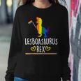 Lesboasaurus Rex Lesbian Dinosaur Pride Lgbt Rainbow Women Sweatshirt Unique Gifts
