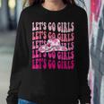 Lets Go Girls Western Cowgirl Hat Country Bachelorette Women Crewneck Graphic Sweatshirt Unique Gifts